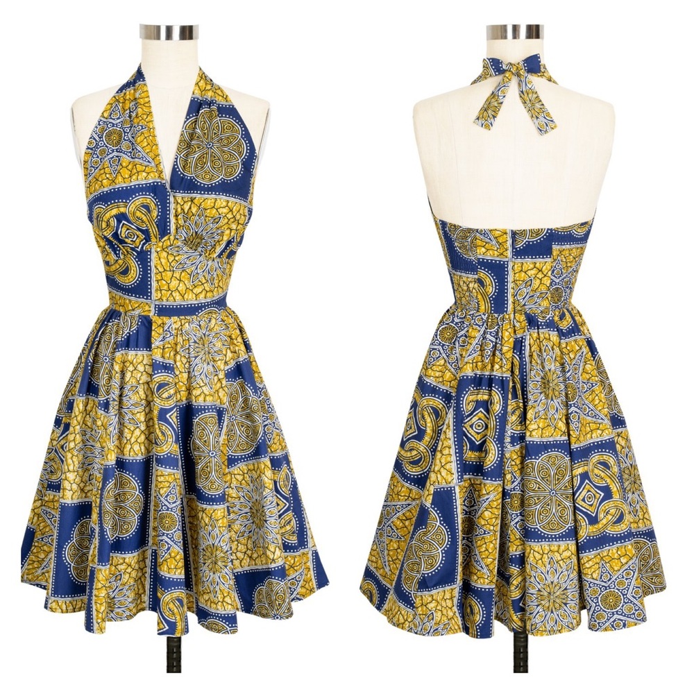 NWT Trashy Diva Dottie dress in tiki batik print